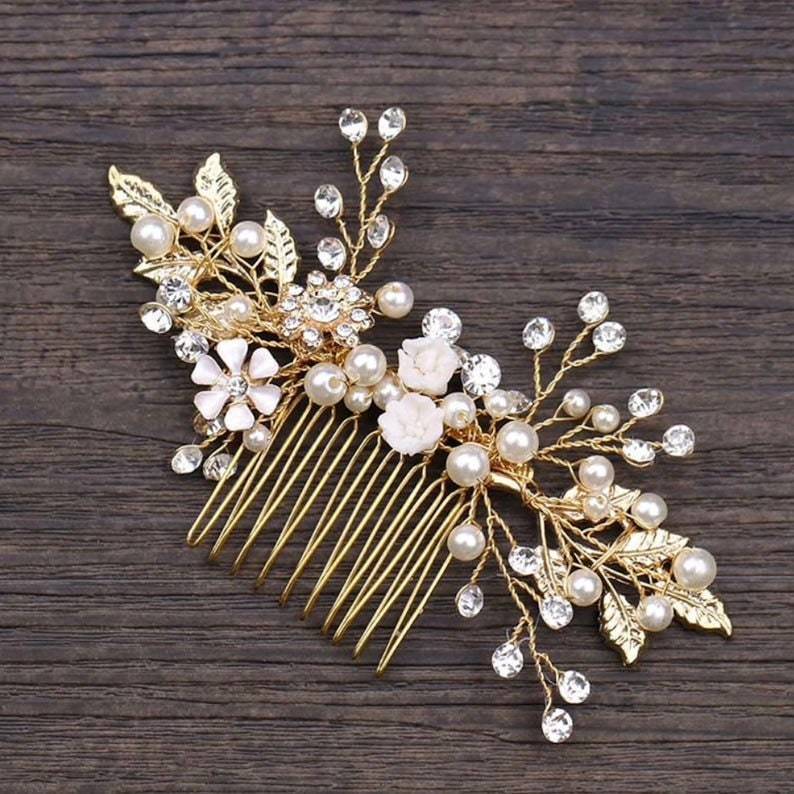 Bridal Hair comb-Deborah