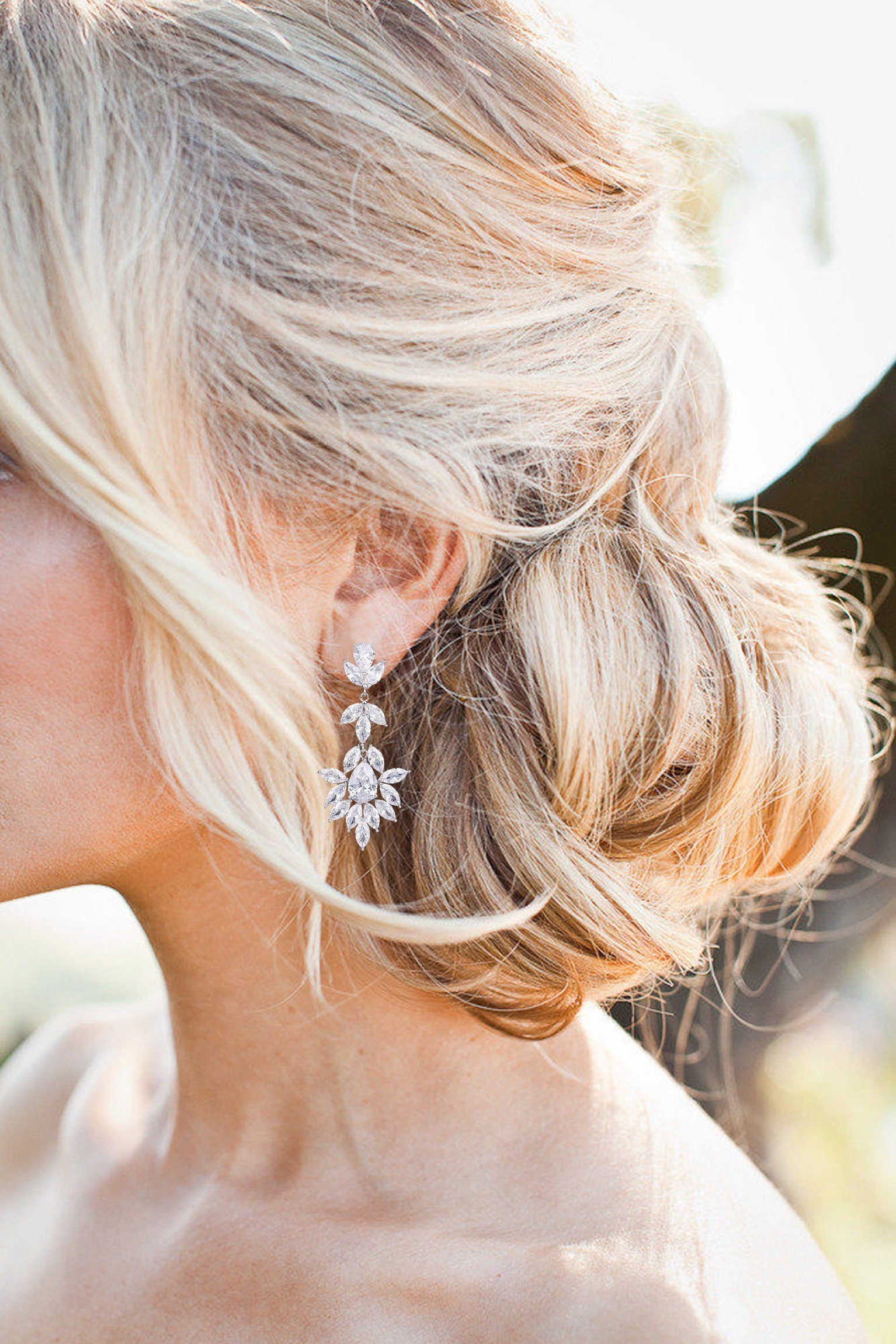 Stacy - Statement Bridal Earrings