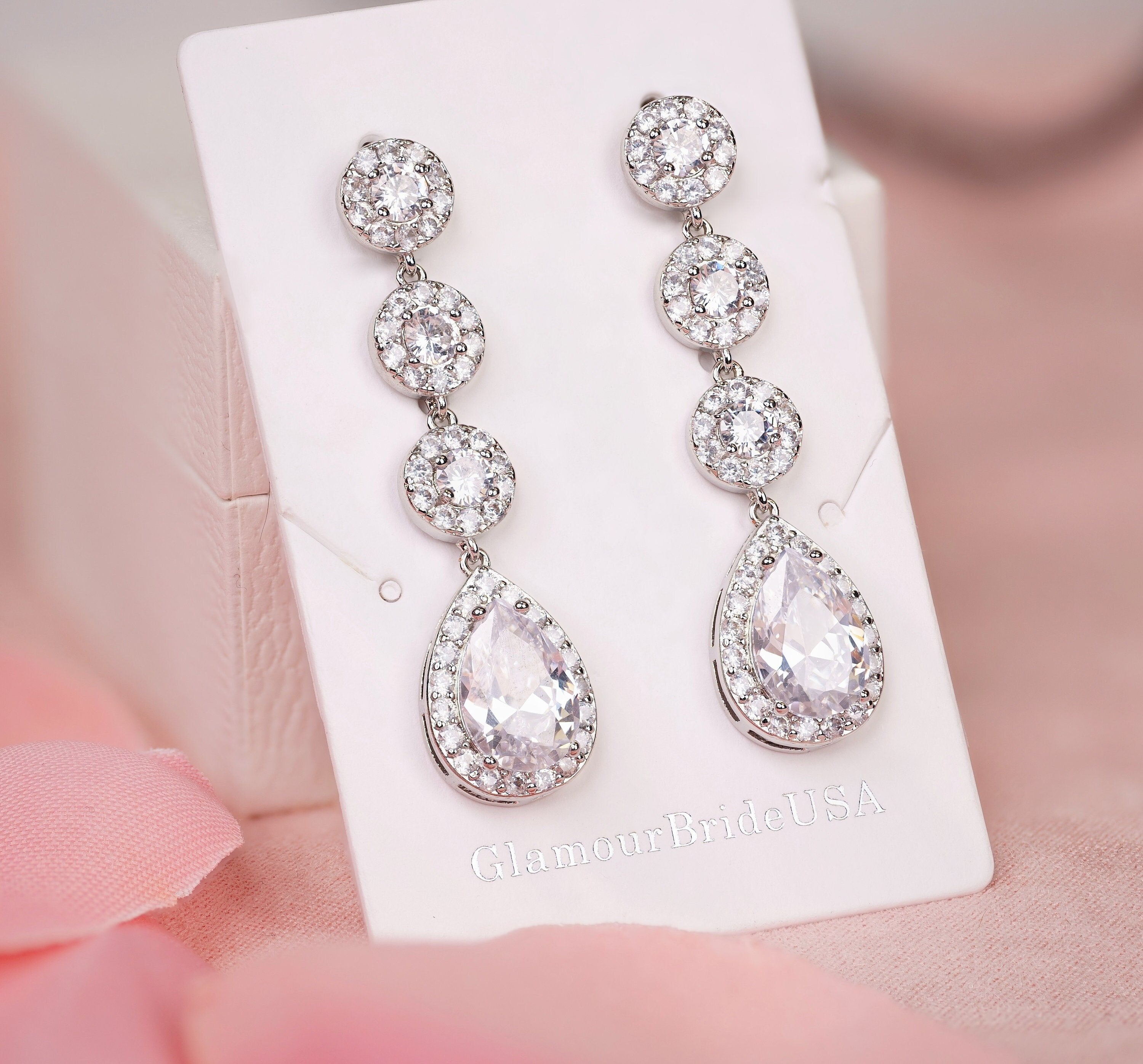 Long Drop Earrings - Nicole