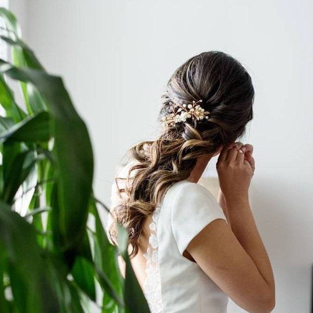 Bridal Hair comb-Deborah