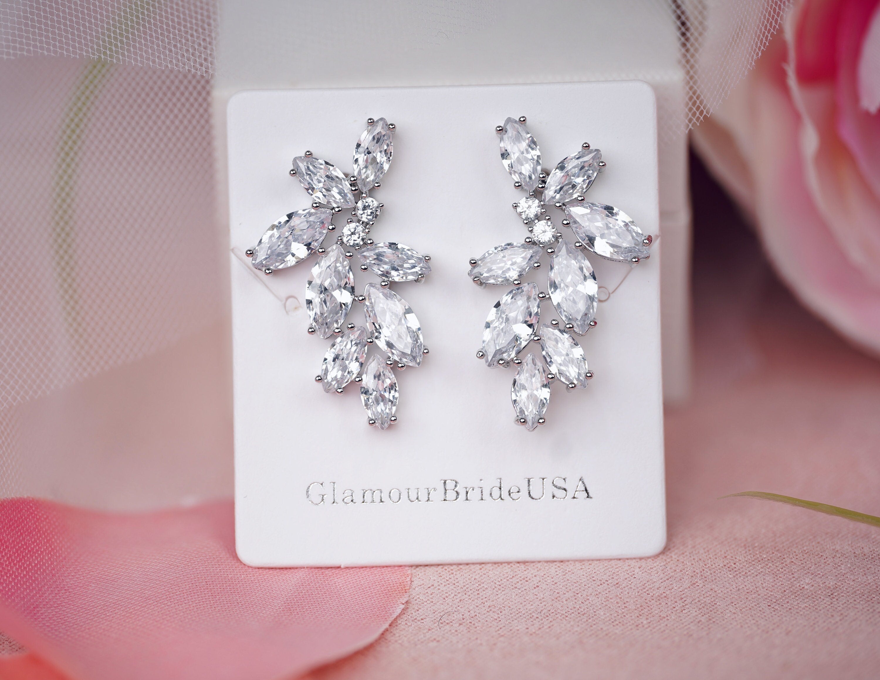 April - Crystal Studs Earrings