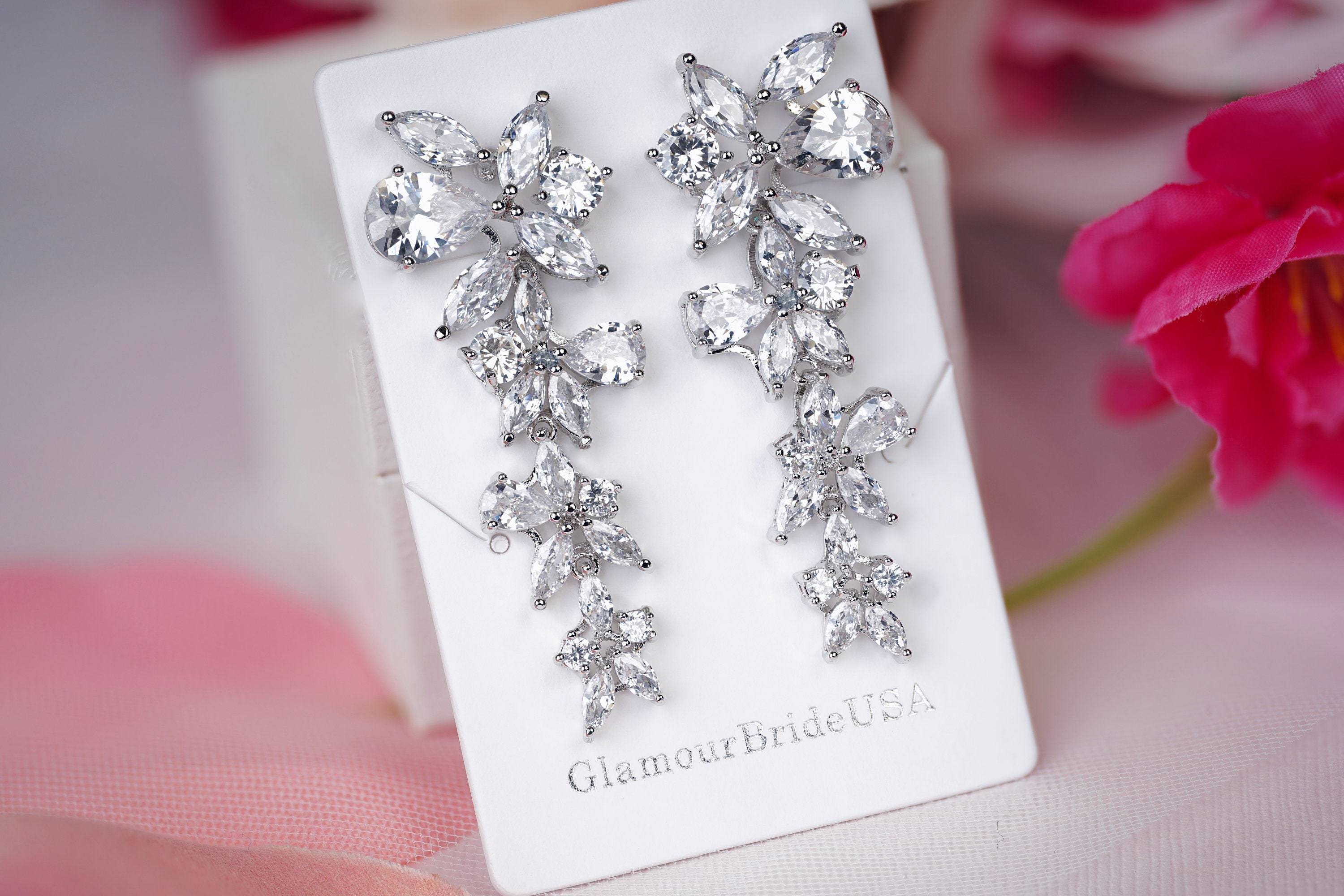 Statement Bridal Earrings -Christine