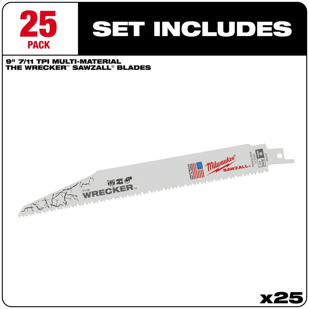 Milwaukee 48-00-8706 WRECKER Multi-Material SAWZALL Blade 9