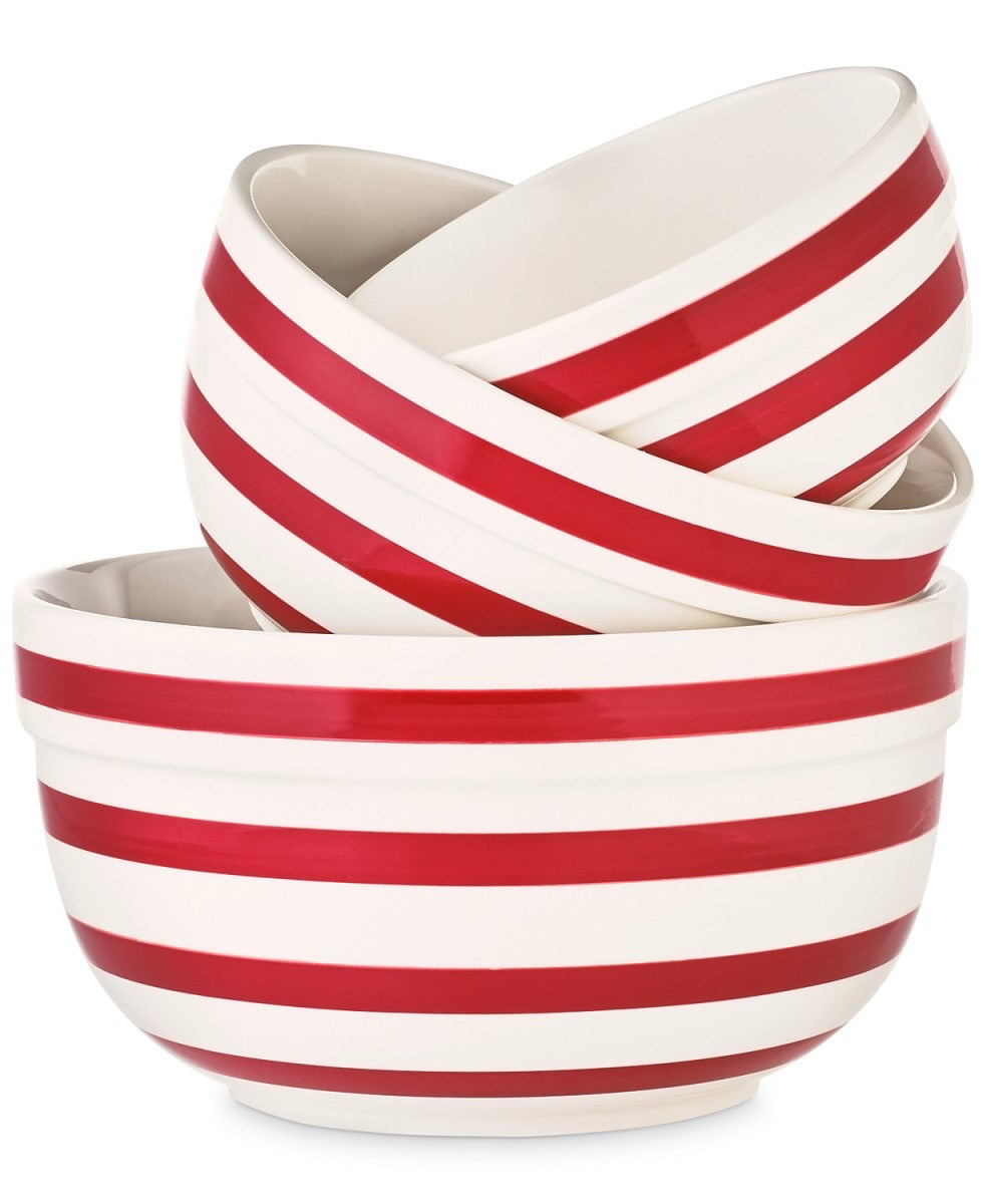 Martha Stewart Collection 3-Pc Striped Serving/Mixing Bowl Set