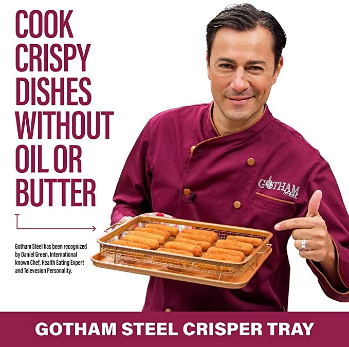 Gotham Steel Non-Stick Ti-Ceramic Heat Circulating Crisper Tray