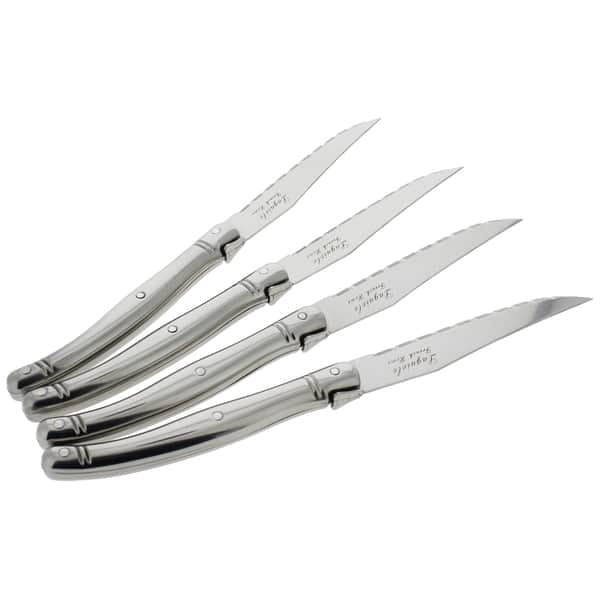 French Home Laguiole Stainless Steel Steak Knives, Set of 4