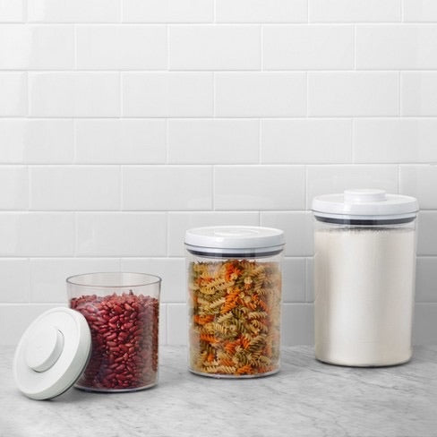 OXO GOOD GRIPs Food Storage Containers, 3 Piece Round Pop Canister Set