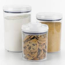 OXO GOOD GRIPs Food Storage Containers, 3 Piece Round Pop Canister Set