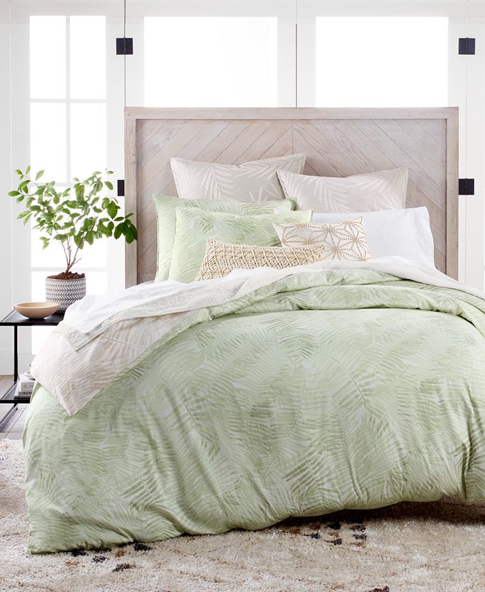 Lucky Brand Paradise Cotton 230-Thread Count 3-Pc. Duvet Cover Set, Full/Queen, Light Pastel Green