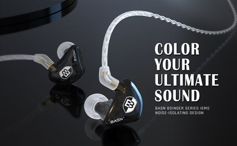 basn in ear monitor headphone for musician singer drummer shure iem westone earphone KZ in ear sennheiser custom in ear factory and manufacturer OEM ODM supplier