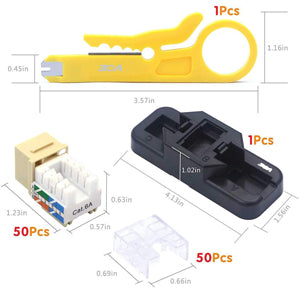 Cat6A RJ45 Keystone Jack Insert