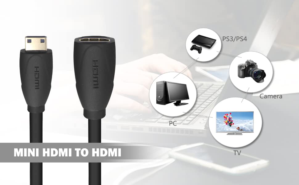 Mini HDMI Male to HDMI Female 4K Converter
