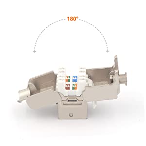 RJ45 Cat6A Shielded Metal Keystone Jacks