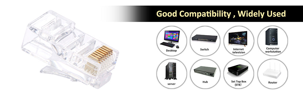 VCE LINK Cat5e RJ45 Pass Through Connectors