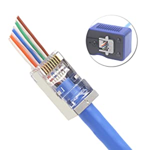 RJ45 Pass Through Ethernet Connector