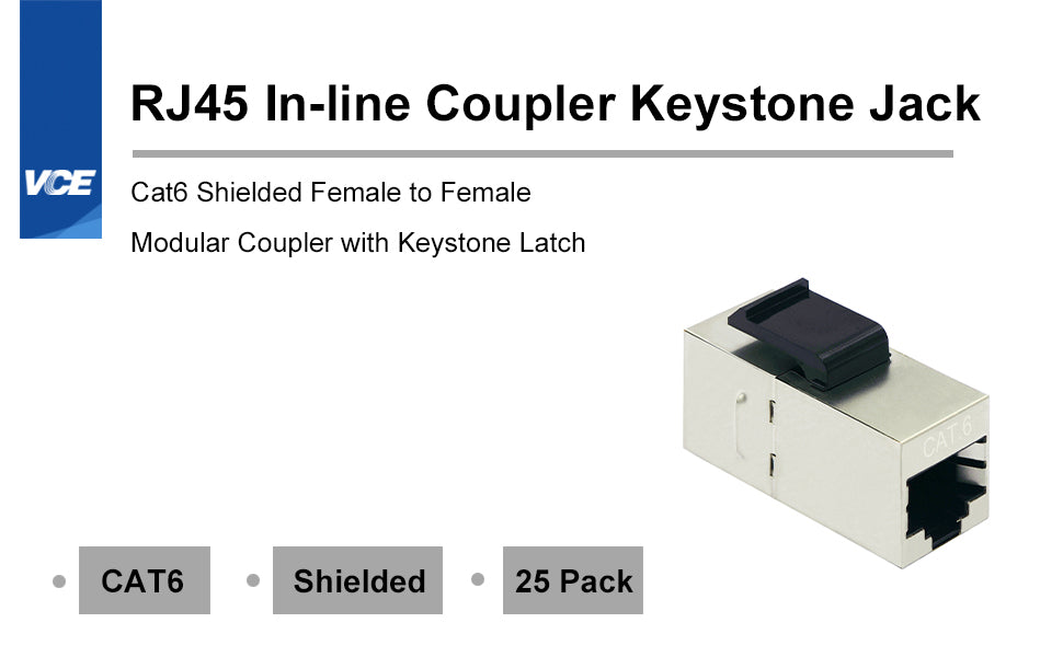 Cat 6 Female to Female Keystone Jack