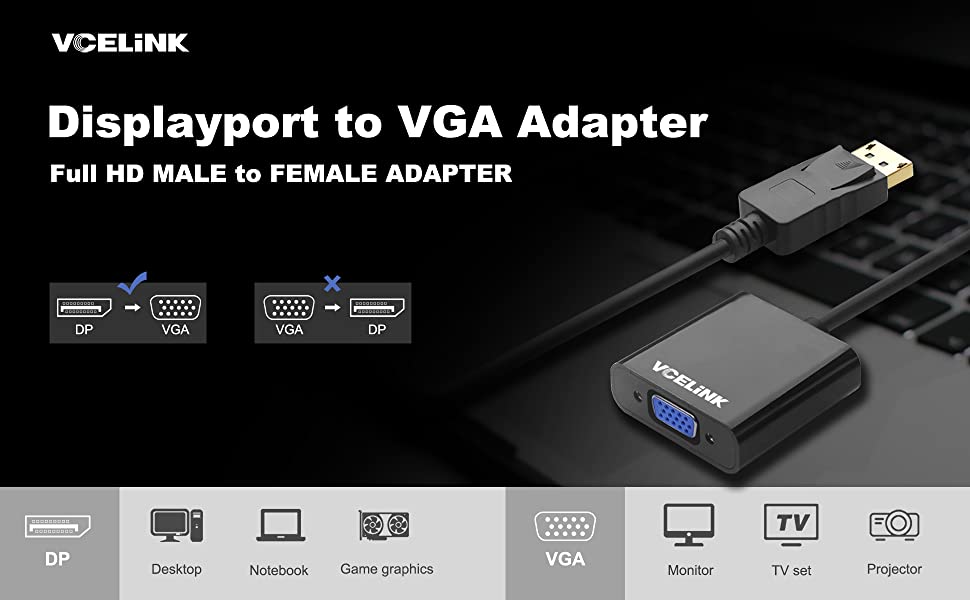 DP to VGA Adapter