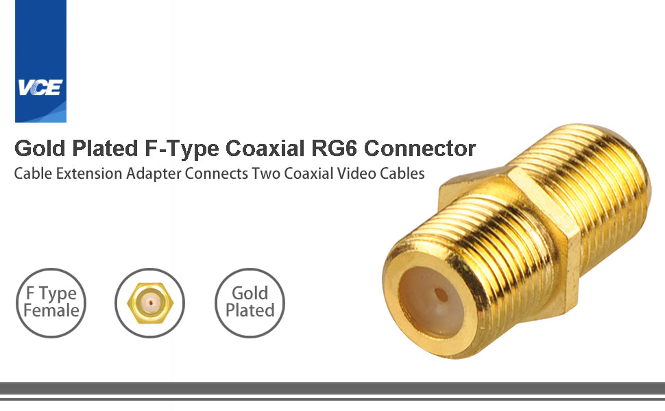 F-Type Coaxial RG6 Cable Connector