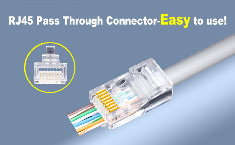 RJ45 Pass Through Modular Plugs