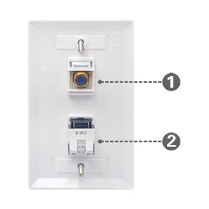 Ethernet Coax Wall Plate