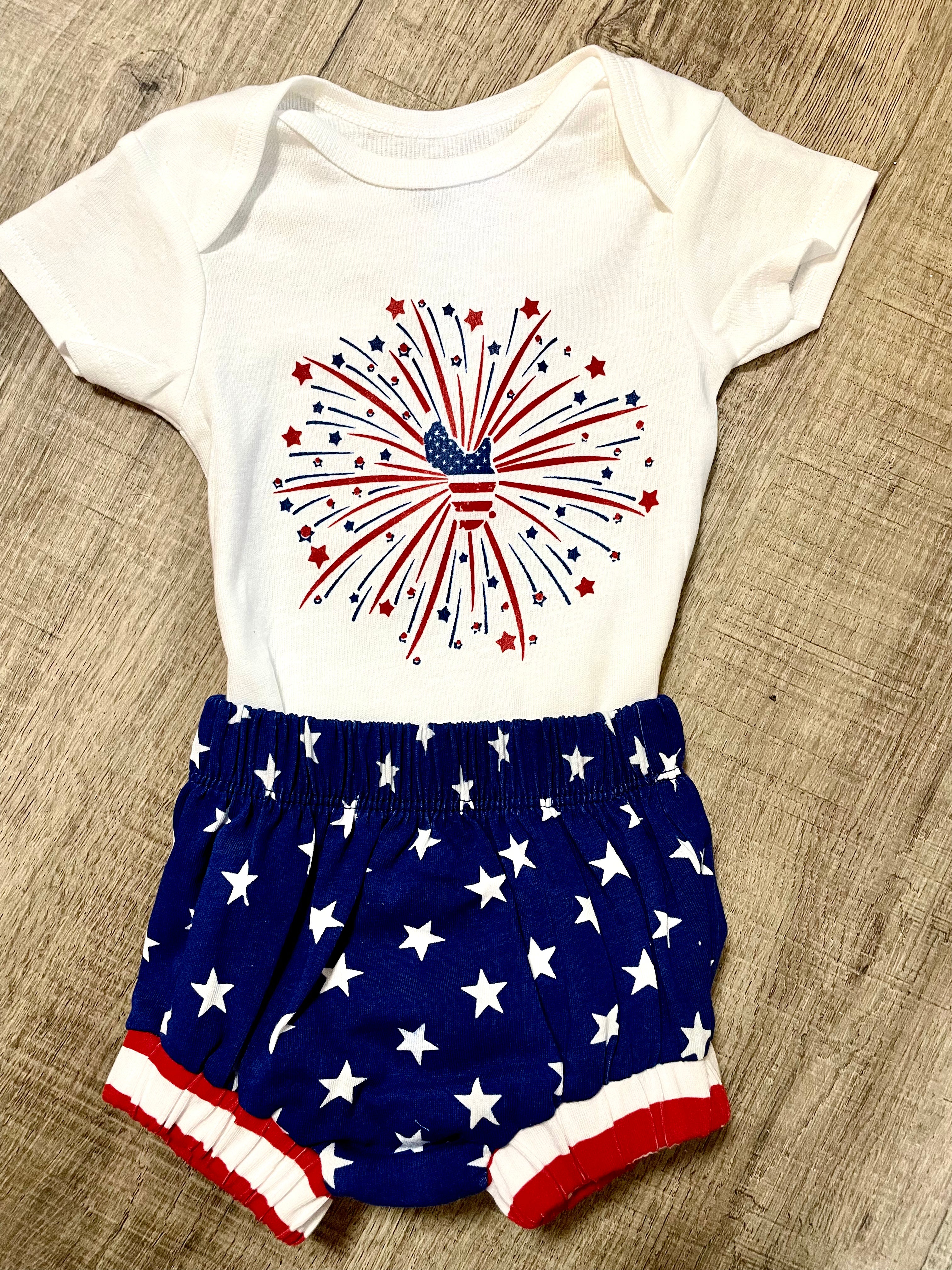 HL fireworks onesie