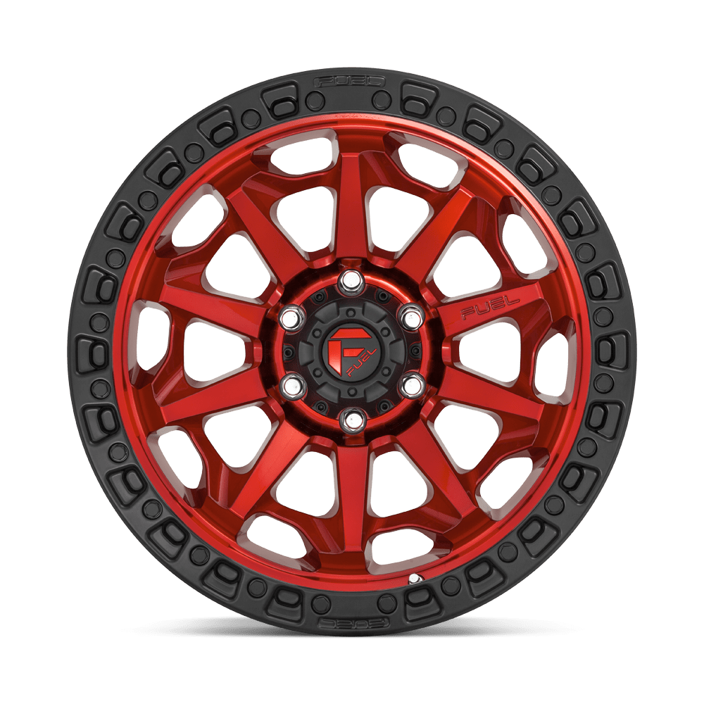 Fuel Covert - Candy Red with Black Ring - 17 X 9