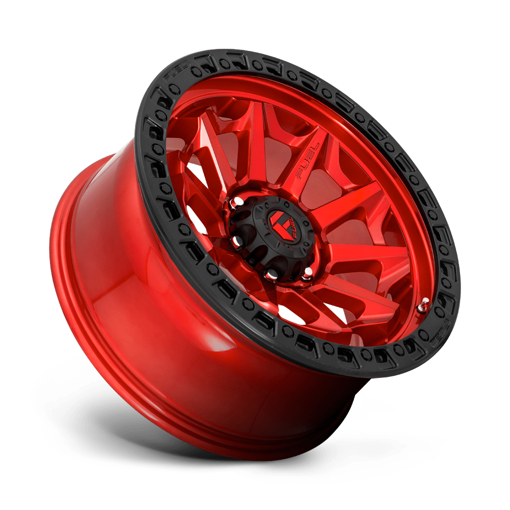 Fuel Covert - Candy Red with Black Ring - 17 X 9