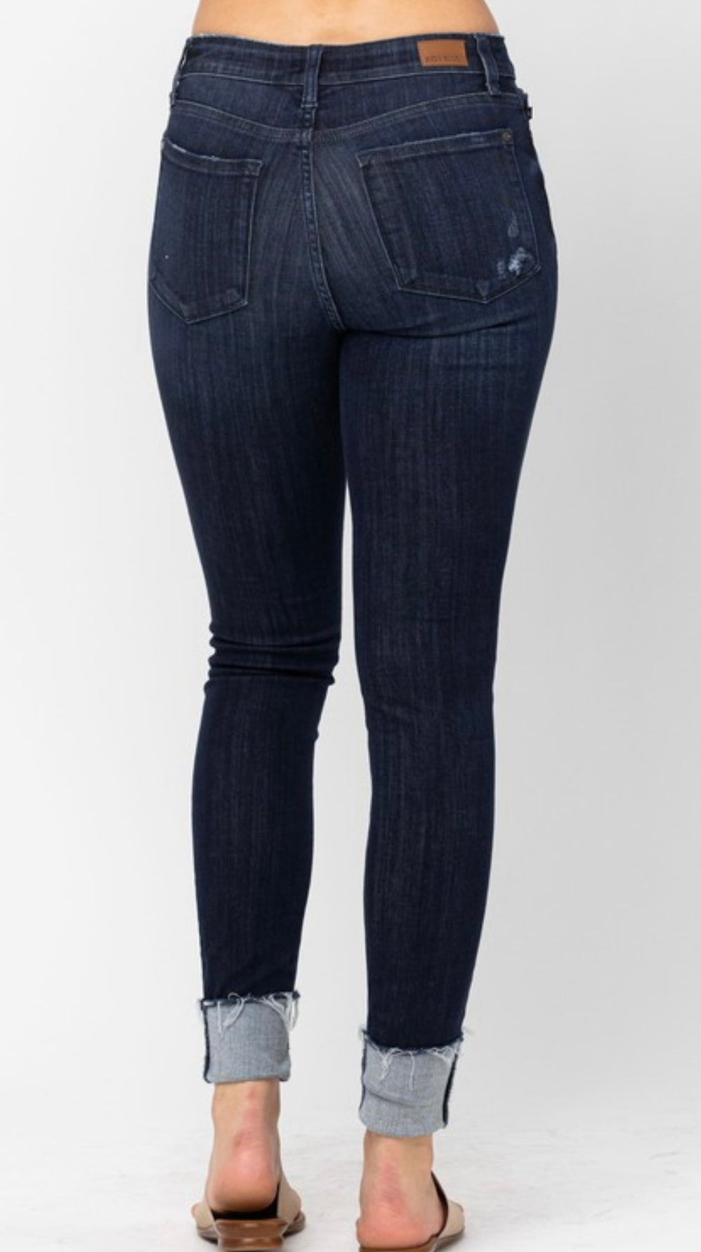 Judy Blue Mid Rise Cuffed Skinny