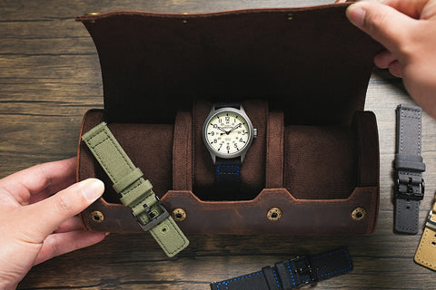 Ritche army green canvas watch bands