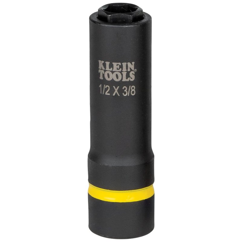2-in-1 Impact Socket, 6-Point, 1/2 and 3/8-Inch By Klein 66061