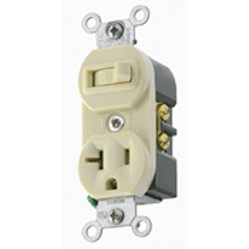 20 Amp Duplex Combination Switch, White By Leviton 5335-W