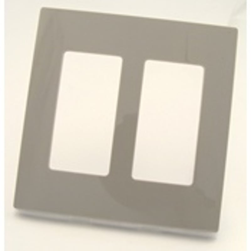 Screwless Decora Wallplate, 2-Gang, Polycarbonate, Gray By Leviton 80309-SGY