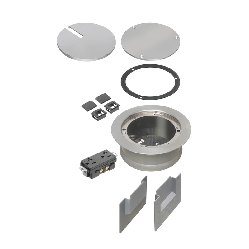 Recessed Cover Kit For 5.5 Inch Concrete Floor Box, Nickel By Arlington FLBC5540NL