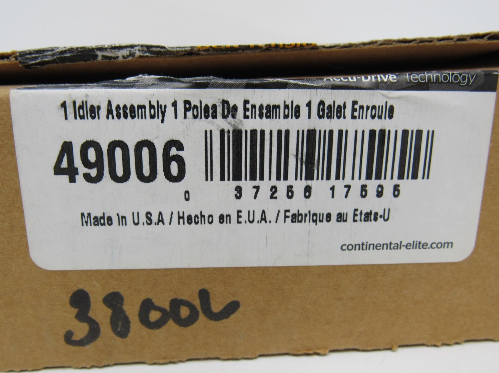 Continental Elite Idler Assembly Accu-Drive Pulley Belt Tensioning Systems 49006 -- New