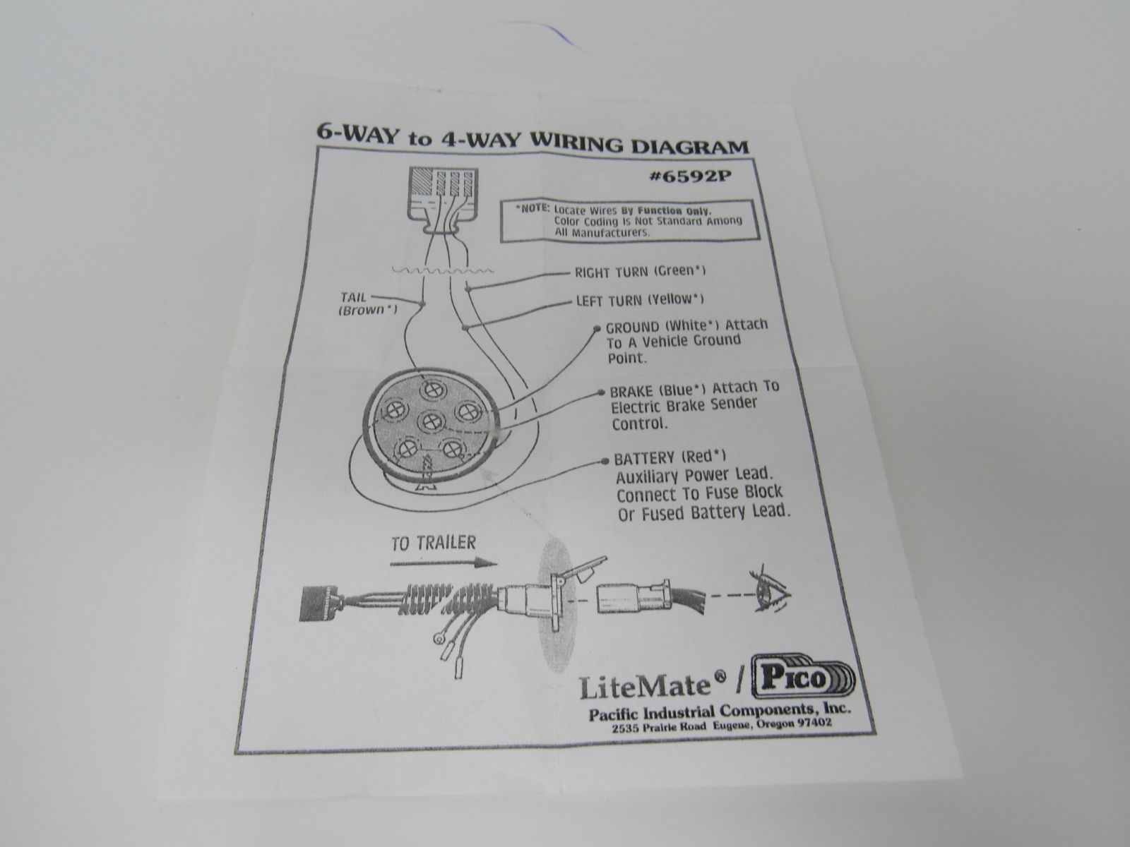 Pico 6 Way Round Female Connector 6592PT -- New