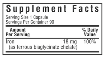 Albion Chelated Iron 18 mg, 90 vcap