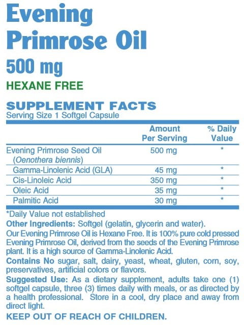 Evening Primrose Oil 500 mg, sgels