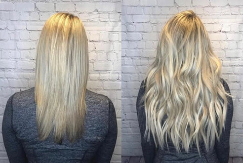 tape in blonde human hair extensions
