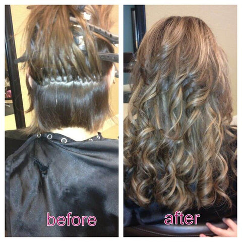 pre-bonded hair extensions salon