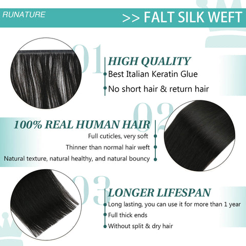 off black human hair extensions