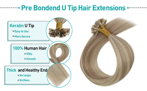 highlights remy u tip human hair extensions