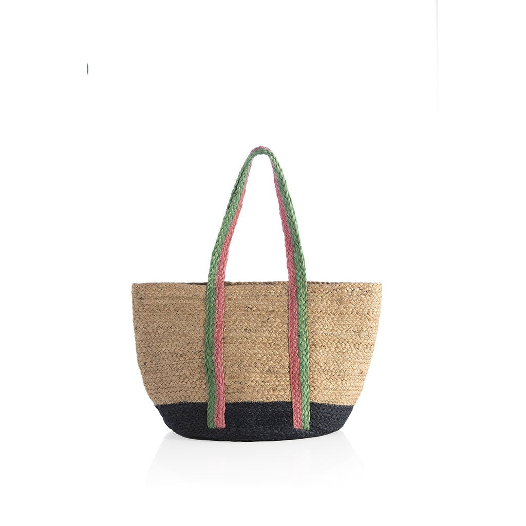 Evan Multicolored Pink & Green Tote