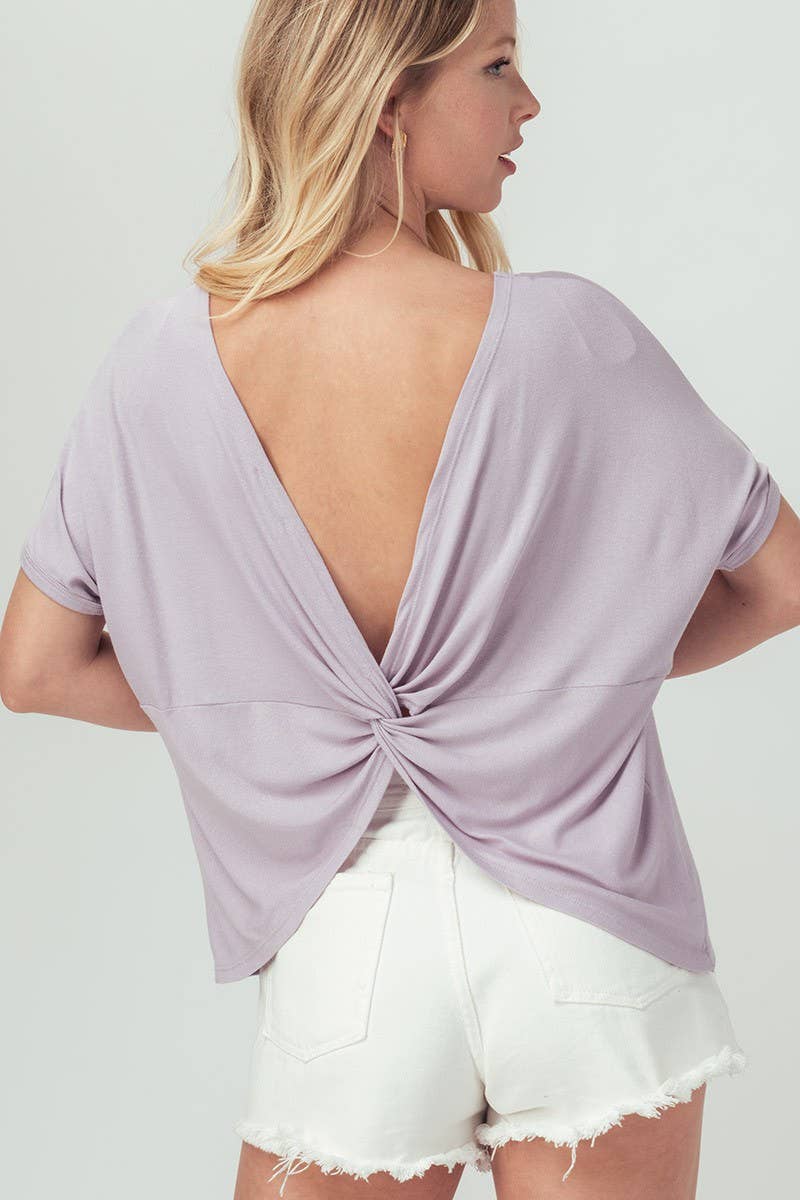 Twist Open Back Short Sleeve