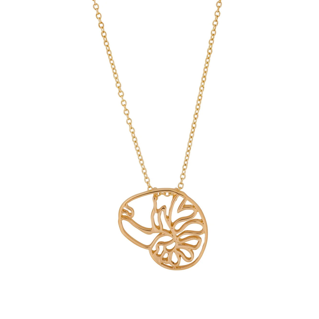 Gold Shell Pendant Necklace