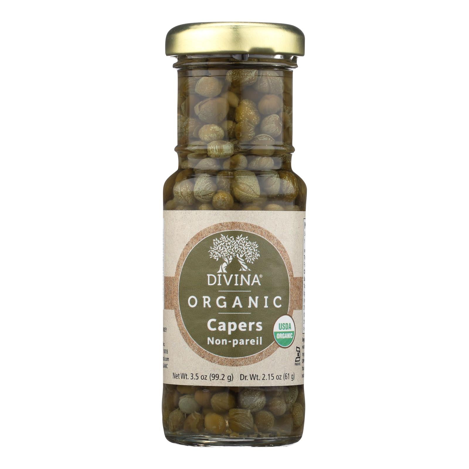 Divina Organic Capers - Case Of 12 - 3.5 Oz