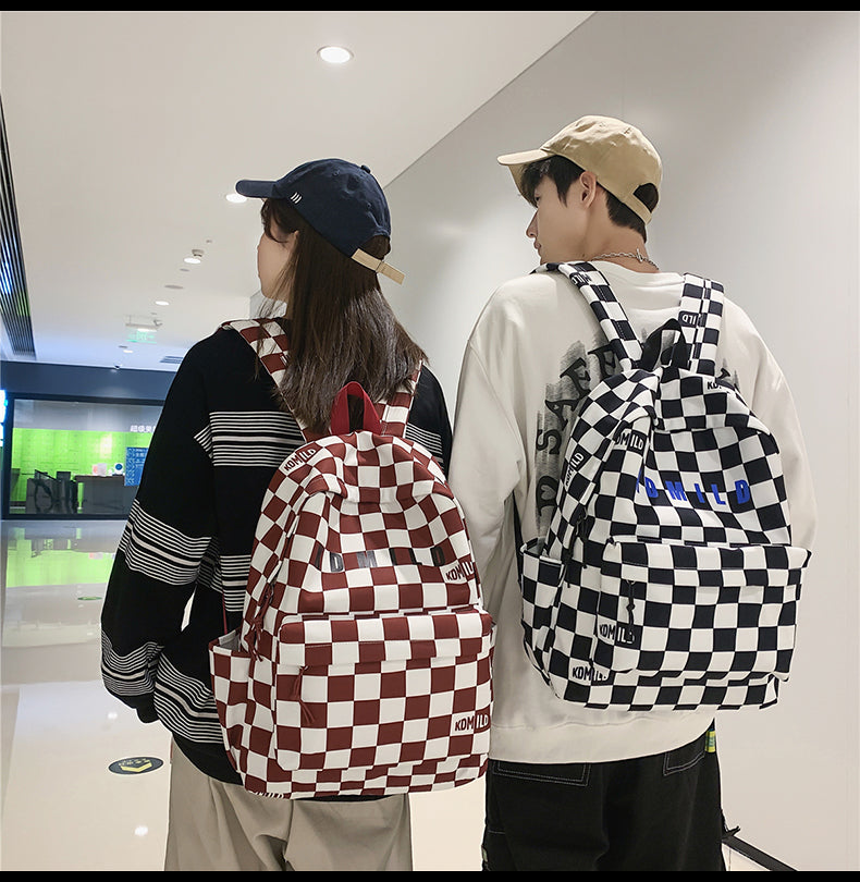 Gothslove Plaid Women Backpack Cool Backpacks For Men Nylon Travel Waterproof Backpack Schoolbag Colleges Kawaii Bookbag Teens