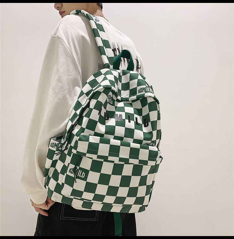 Gothslove Plaid Women Backpack Cool Backpacks For Men Nylon Travel Waterproof Backpack Schoolbag Colleges Kawaii Bookbag Teens