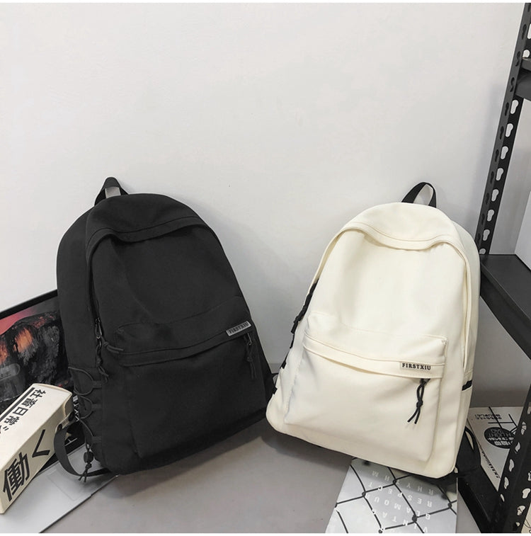 Gothslove Solid Color Waterproof Nylon Backpack Large Capacity Men Travel Backpack for Women Laptop Backpacks Unisex Schoolbag