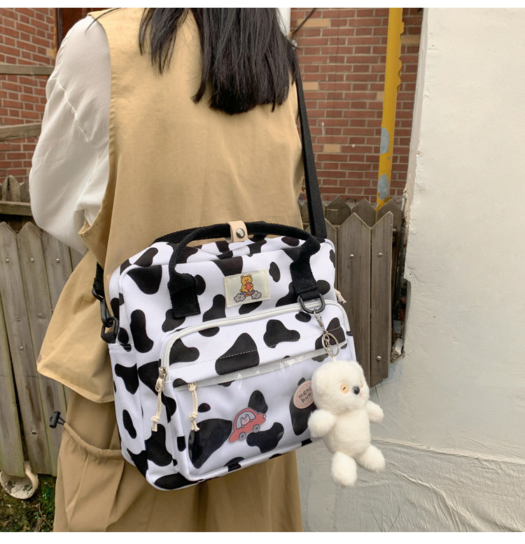 Gothslove Cow Pattern School Bags Female Multifunction Backpack Women Trend Kawaii School Backpacks Cute Class Bookbag Ladies