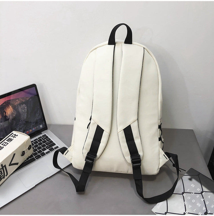 Gothslove Solid Color Waterproof Nylon Backpack Large Capacity Men Travel Backpack for Women Laptop Backpacks Unisex Schoolbag